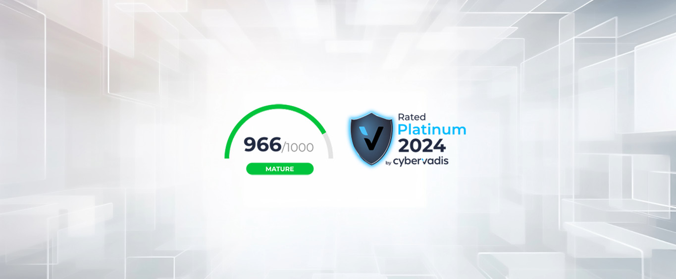 Platinum award for data security in translations with a score of 966 out of a possible 1000 points