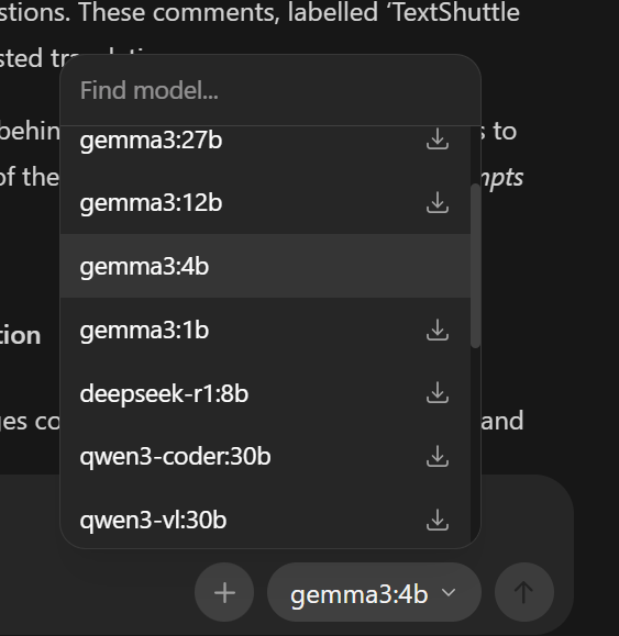 Screenshot LLama Software