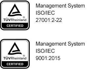 Zwei TÜV‑zertifizierte Managementsysteme für STARpilot: ISO/IEC 27001:2022 für Informationssicherheit sowie ISO 9001:2015 für Qualitätsmanagement.